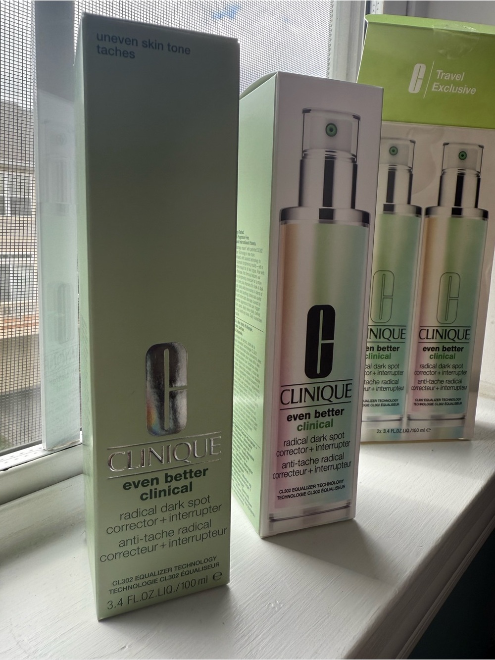 TWO 3.4oz Clinique Radical Dark Spot Corrector + Interrupter NEW